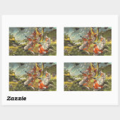 Nitta Yoshisada legendäre Samurai-Kriegerin Schlac Rechteckiger Aufkleber (Blatt)