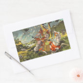 Nitta Yoshisada legendäre Samurai-Kriegerin Schlac Rechteckiger Aufkleber (Umschlag)