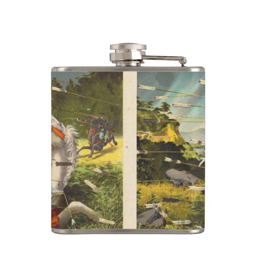 Nitta Yoshisada legendärer Samurai-Kriegerskampf Flachmann (Rückseite)