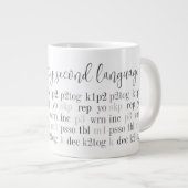 NITTEN IST MEINE ZWEITE SPRACHE GROSSE Tasse (Vorderseite Rechts)