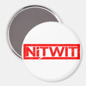 Nitwit-Briefmarke Magnet (Vorderseite/Rückseite)