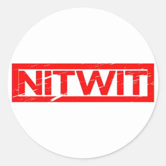 Nitwit-Briefmarke Runder Aufkleber (Vorderseite)