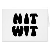 NITWIT CARD (Vorderseite (Horizontal))