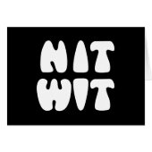 NITWIT CARD (Vorderseite (Horizontal))