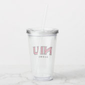 NIU Alumni Acryltrinkbecher (Rückseite)