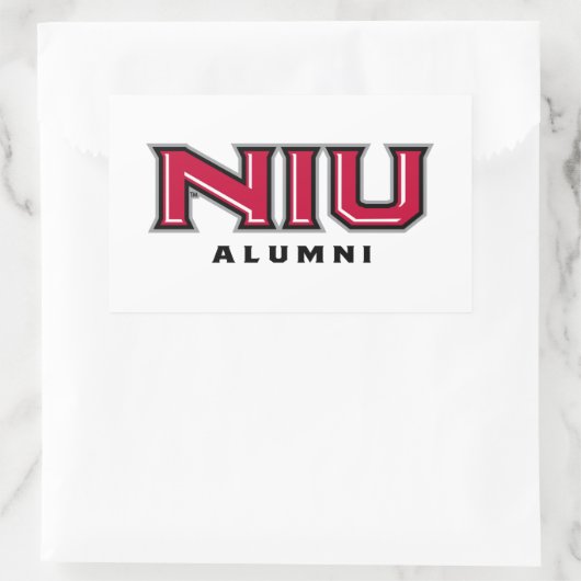 NIU Alumni Rechteckiger Aufkleber (Tasche)