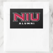 NIU Alumni Rechteckiger Aufkleber (Tasche)