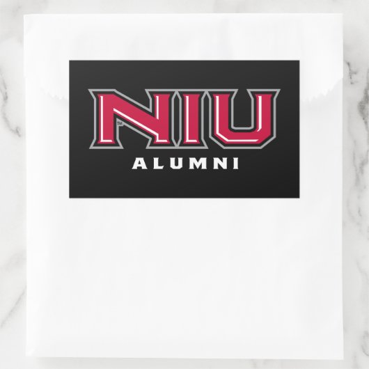 NIU Alumni Rechteckiger Aufkleber (Tasche)
