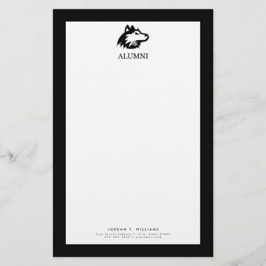 NIU Huskies Alumni Briefpapier (Vorderseite)