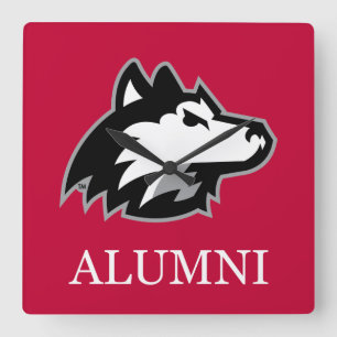 NIU Huskies Alumni Quadratische Wanduhr