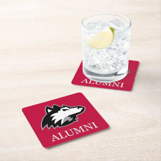 NIU Huskies Alumni Rechteckiger Pappuntersetzer (Vor Ort)