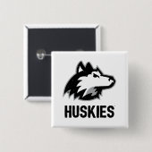 NIU Huskies Distressed Button (Vorne & Hinten)
