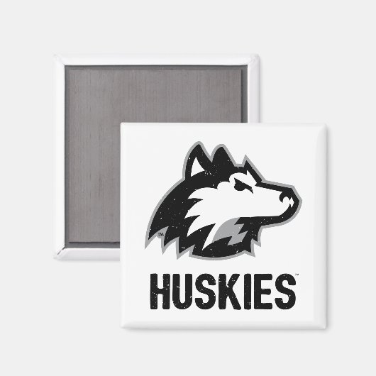 NIU Huskies Distressed Magnet (Vorderseite/Rückseite)