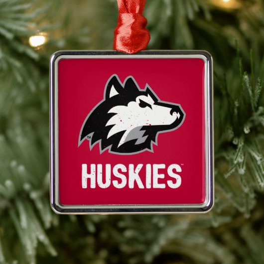 NIU Huskies Distressed Ornament Aus Metall (Baum)