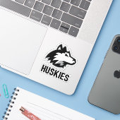 NIU-Huskies gestört Aufkleber (Laptop mit iPhone)