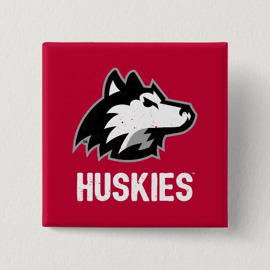 NIU-Huskies gestört Button (Vorderseite)