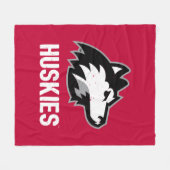 NIU-Huskies gestört Fleecedecke (Vorderseite (Horizontal))