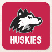 NIU-Huskies gestört Rechteckiger Pappuntersetzer (Vorderseite)