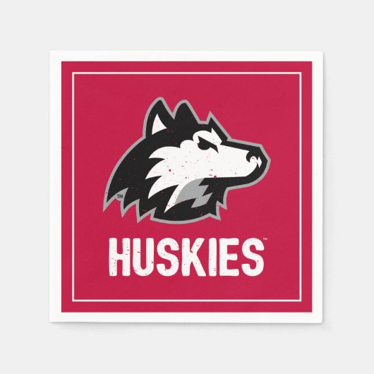 NIU-Huskies gestört Serviette (Vorderseite)