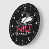 NIU Huskies Große Wanduhr (Winkel)