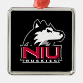 NIU Huskies Ornament Aus Metall (Vorne)