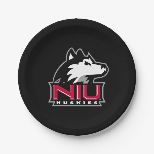 NIU-Huskies Pappteller (Vorderseite)