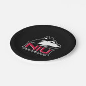 NIU-Huskies Pappteller (Schrägansicht)