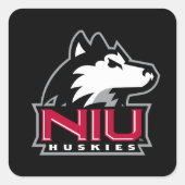 NIU Huskies Quadratischer Aufkleber (Vorderseite)