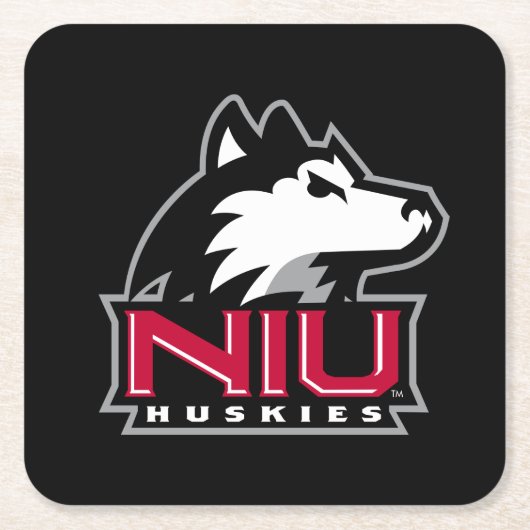 NIU-Huskies Rechteckiger Pappuntersetzer (Vorderseite)