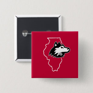 NIU Huskies Staat Liebe Button