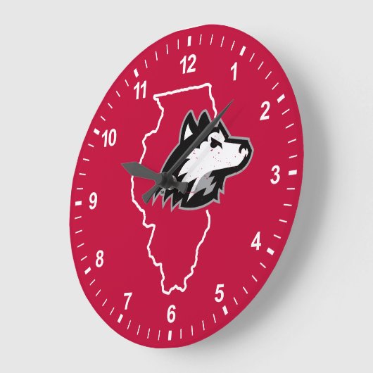 NIU Huskies State Love Große Wanduhr (Winkel)