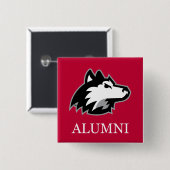 NIU Huskieses Alumni Button (Vorne & Hinten)