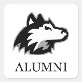 NIU Huskieses Alumni Quadratischer Aufkleber (Vorderseite)