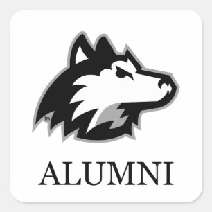 NIU Huskieses Alumni Quadratischer Aufkleber