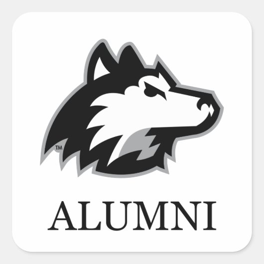 NIU Huskieses Alumni Quadratischer Aufkleber (Vorderseite)