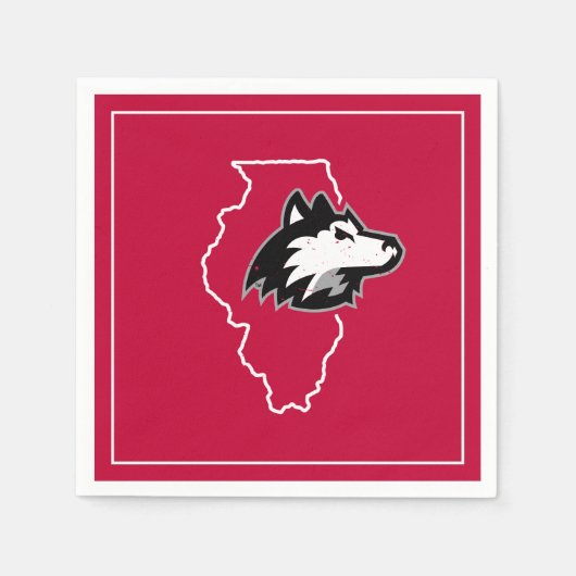 NIU HUSKIESES STAAT LIEBE SERVIETTE (Vorderseite)