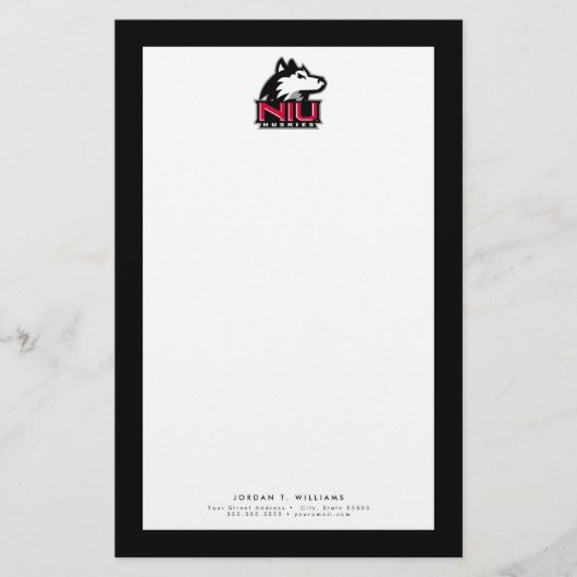 NIU Huskieses Wordmark Briefpapier (Vorderseite)