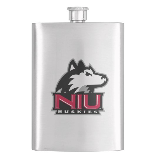 NIU Huskieses Wordmark Flachmann (Vorderseite)