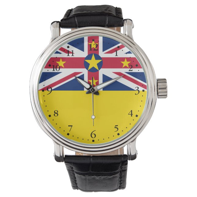 Niue Flag Armbanduhr (Vorderseite)
