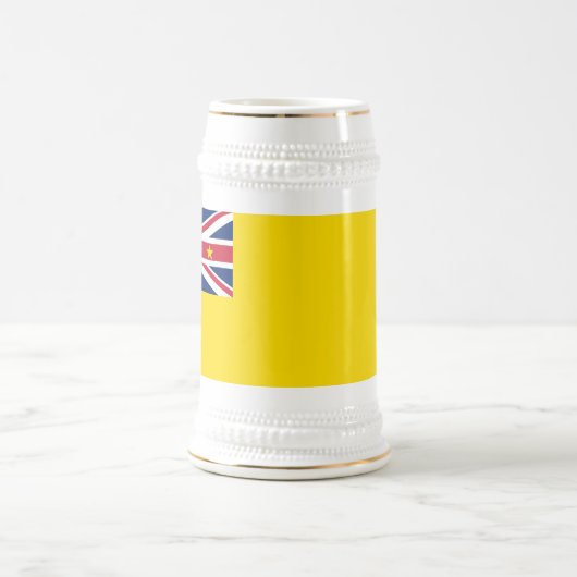 Niue Flag Bierglas (Mittel)