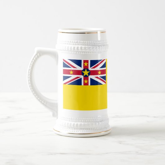 Niue Flag Bierglas (Links)