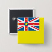 Niue Flag Button (Vorne & Hinten)