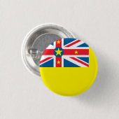 Niue Flag Button (Vorne & Hinten)