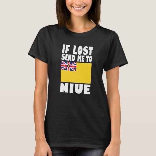 Niue Flag Design If lost send me to Niue Premium T-Shirt (Vorderseite)