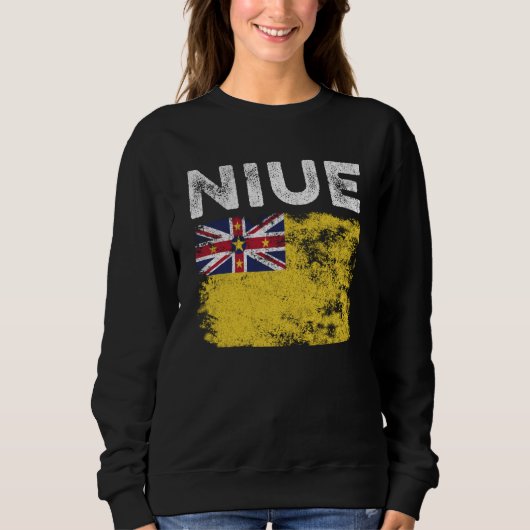 Niue Flag Distressed - Niuean Flag Sweatshirt (Vorderseite)