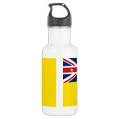 Niue Flag Edelstahlflasche (Rückseite)