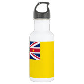 Niue Flag Edelstahlflasche (Vorderseite)