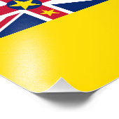 Niue Flag Fotodruck (Ecke)