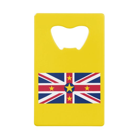 Niue Flag Geldbeutel Flaschenöffner (Vorderseite)