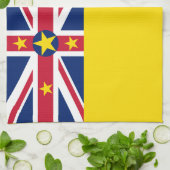 Niue Flag Geschirrtuch (Gefaltet)